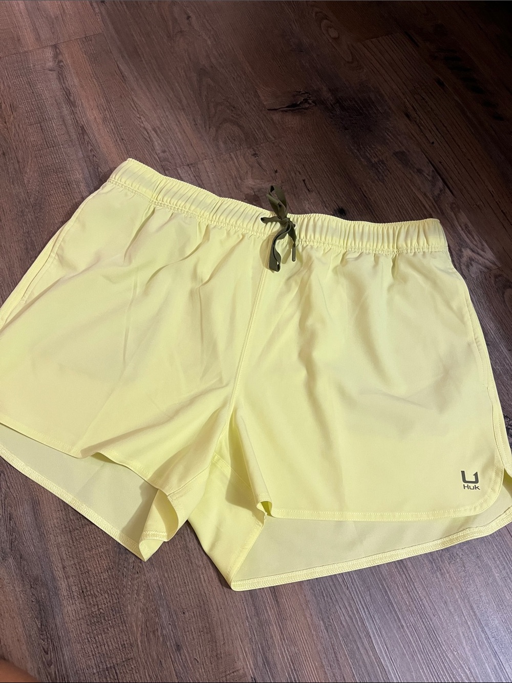 Huk Women’s Pale Yellow Athletic Shorts